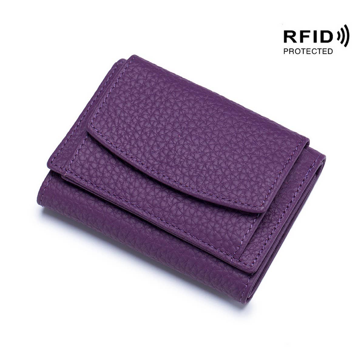 SHORT RFID COIN POCKET WALLET MINI LEATHER WALLET_CWAB3700