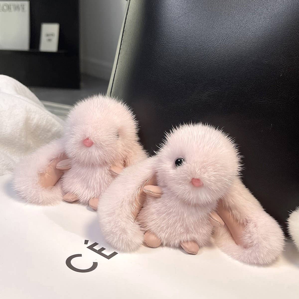 MINK FUR RABBIT BAG ORNAMENT HIGH END KEYCHAIN_CWMM2546