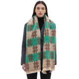CIRCLE YARN JACQUARD SCARF UNISEX WINTER WRAP_CWASC0879