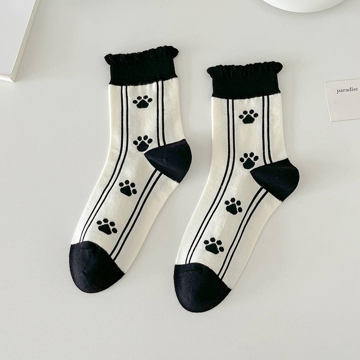 CUTE CARTOON PATTERN PURE COTTON MID CALF SOCKS_CWMS0539