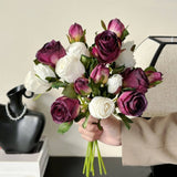 Vintage 2-Head Burnt Edge Mini Rose Bouquet_Cwmm6575