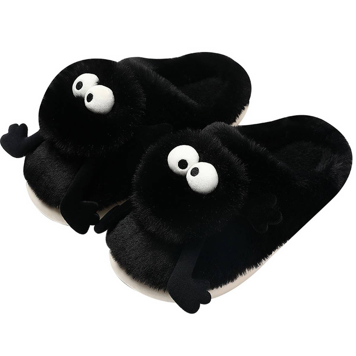Women Coal Ball Home Shoes Plush Warm Slippers