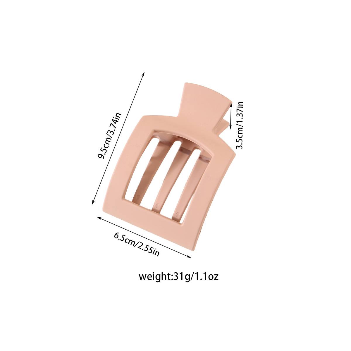 PC SQUARE HAIR CLIP ELEGANT UPDO CLAW_CWAHA6517