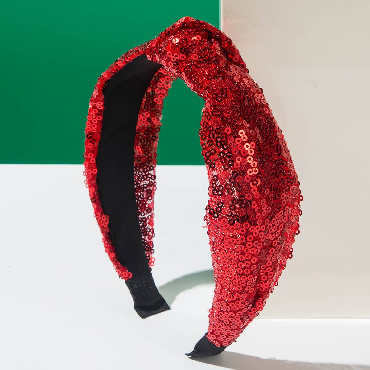 Red Green Xmas Headband Sequin Party Accessory_Cwaje05878
