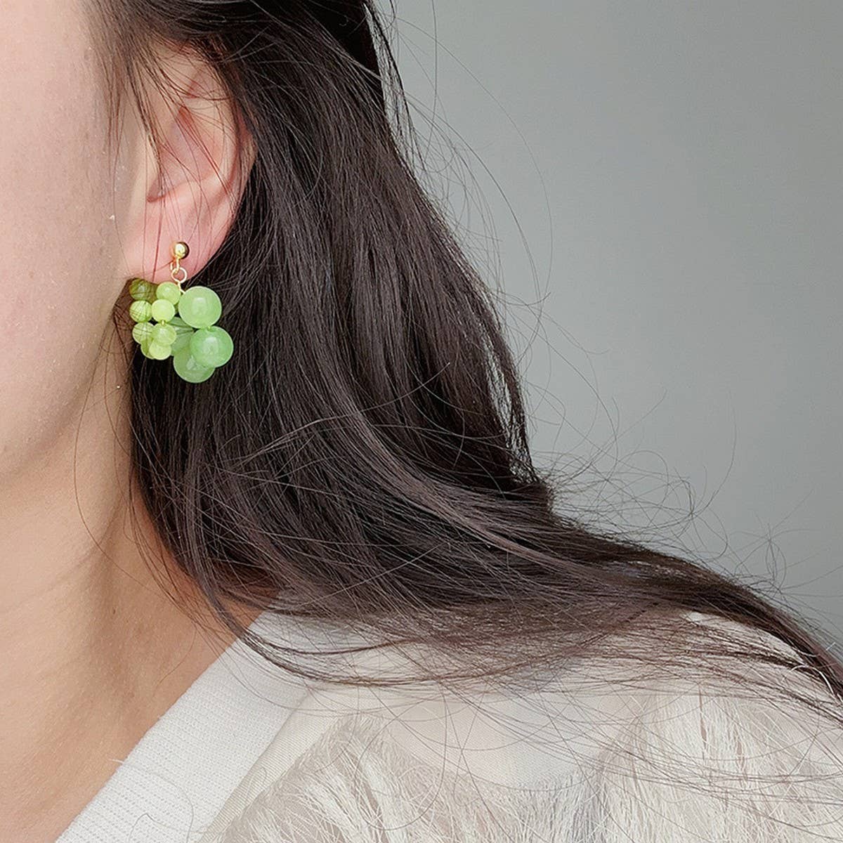 SALTY OR SWEET FLESHY GRAPE BOBO EARRINGS_CWAJE1714
