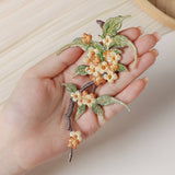 3D OSMANTHUS EMBROIDERED IRON ON PATCH FOR REPAIR_CWMM5914