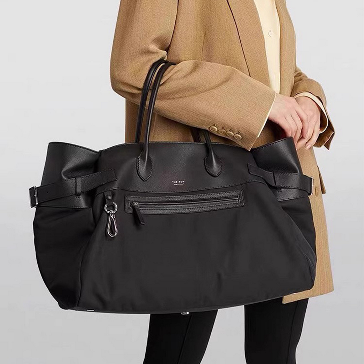 NYLON PATCHWORK TOTE ELEGANT COMMUTER BAG_CWAB5339