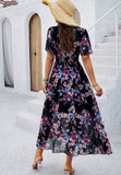 Temperament Print Waist Dress