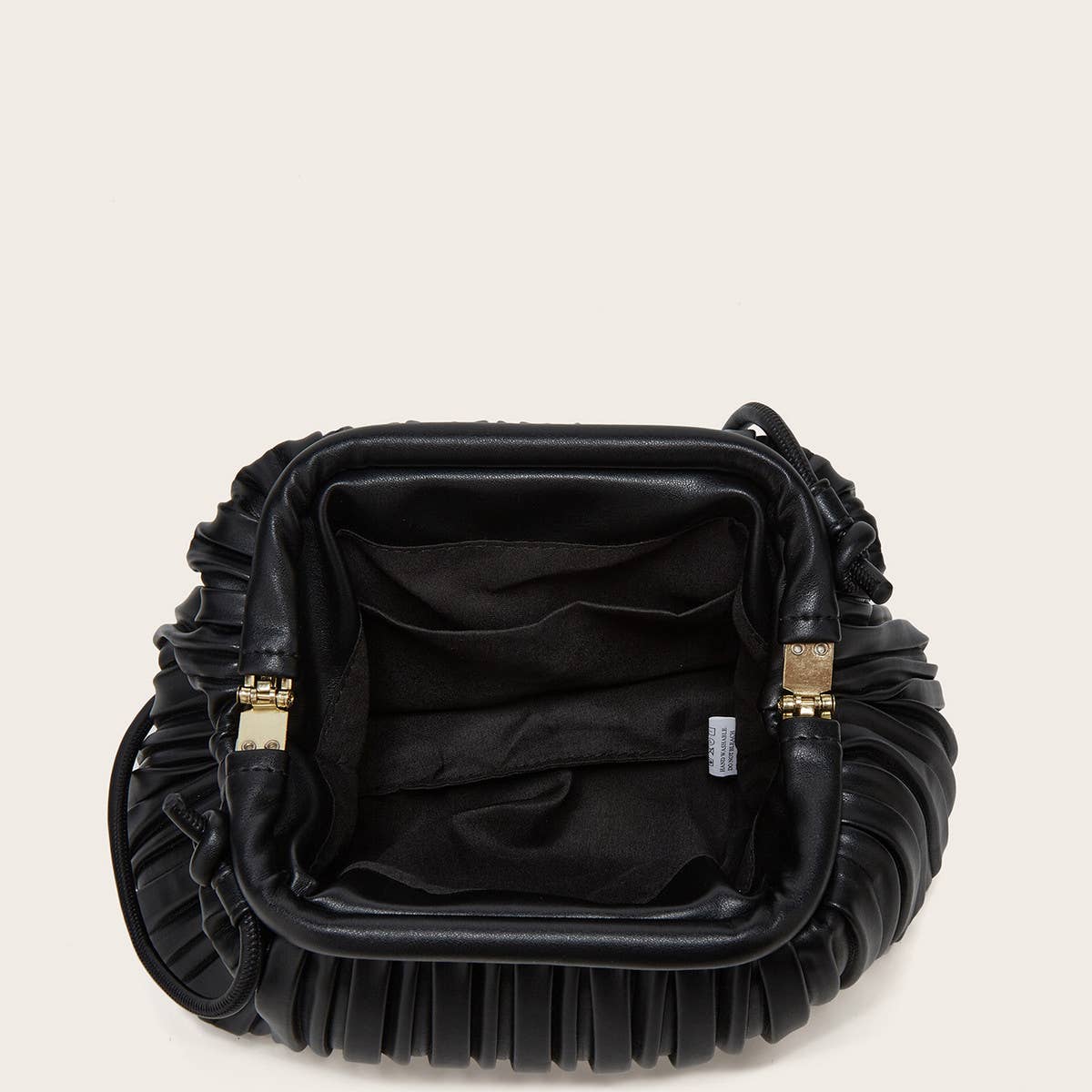 SIMPLE PLEATED SHOULDER CLOUD BAG_CWAB2646
