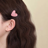 CUTE PINK HEART SIDE HAIR CLIP SUMMER BB PIN_CWAHA3953