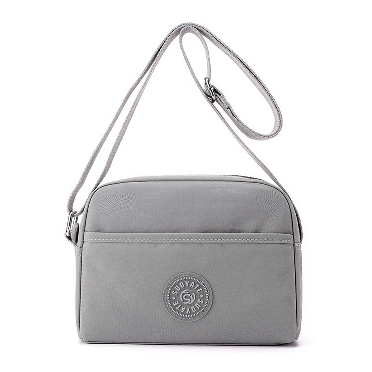 Lightweight Solid Nylon Crossbody Shoulder Bag_Cwasc1735