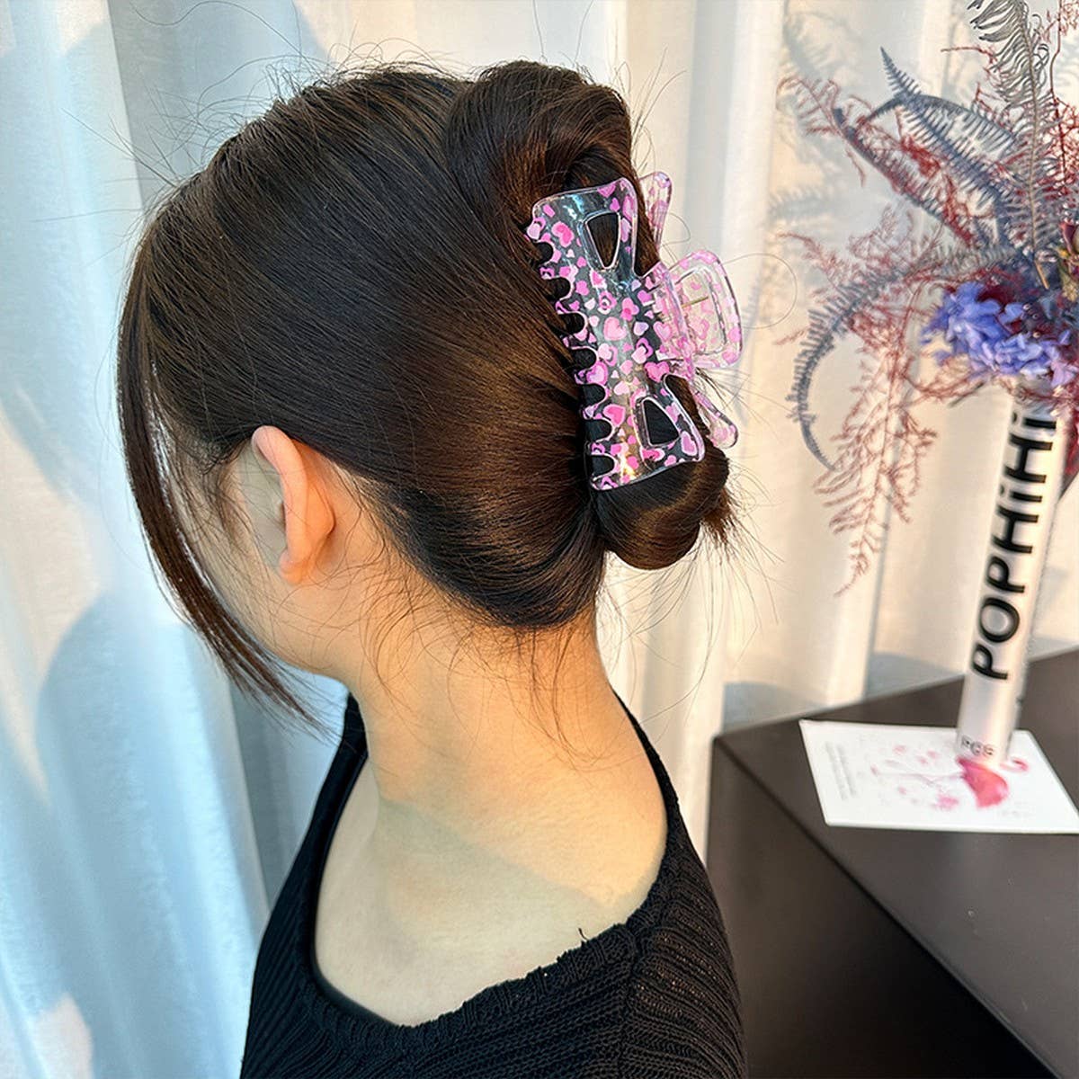 Floral Butterfly Claw Clip Sweet Pastel Hair Grip