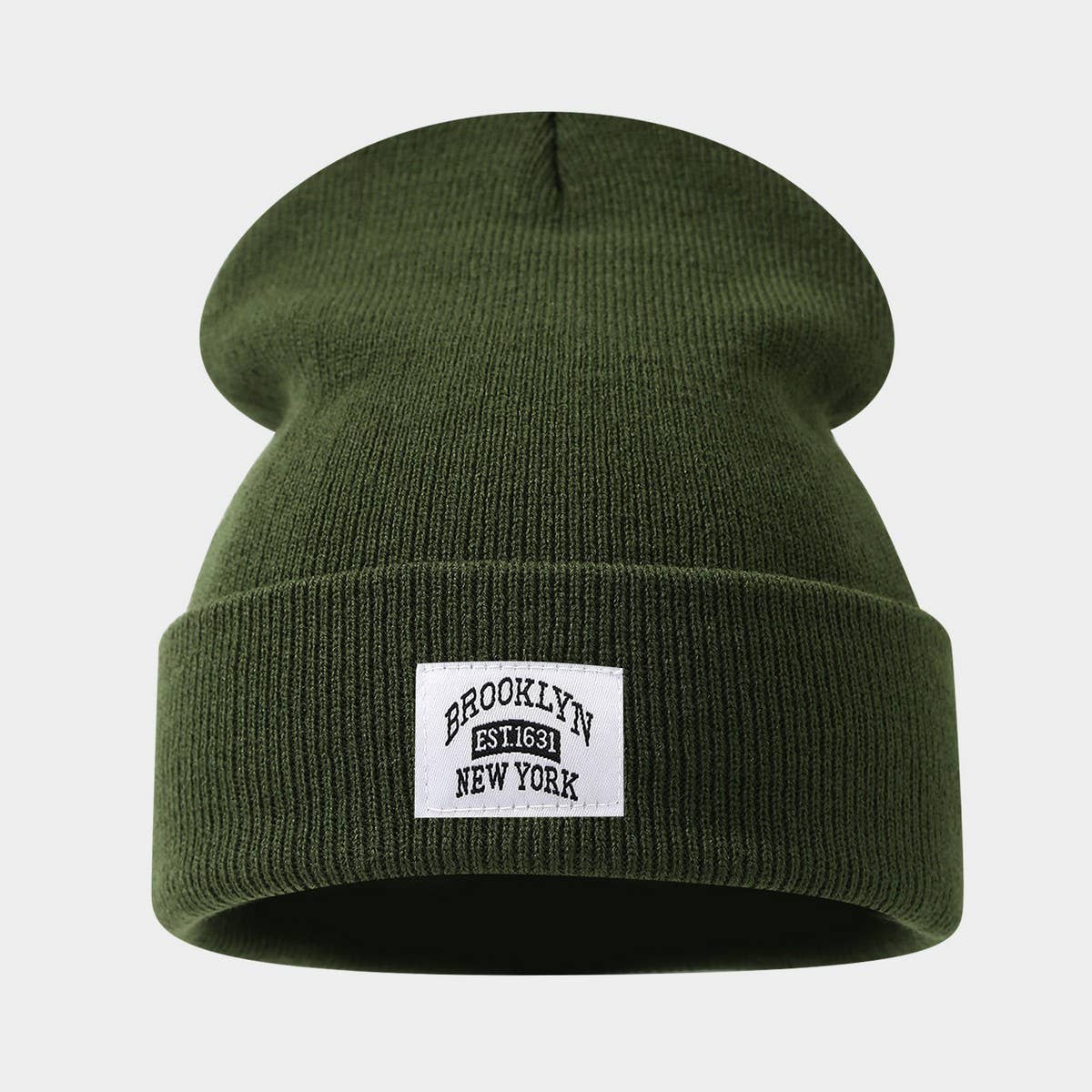 Brooklyn Label Cuffed Knit Beanie Unisex_Cwah04638