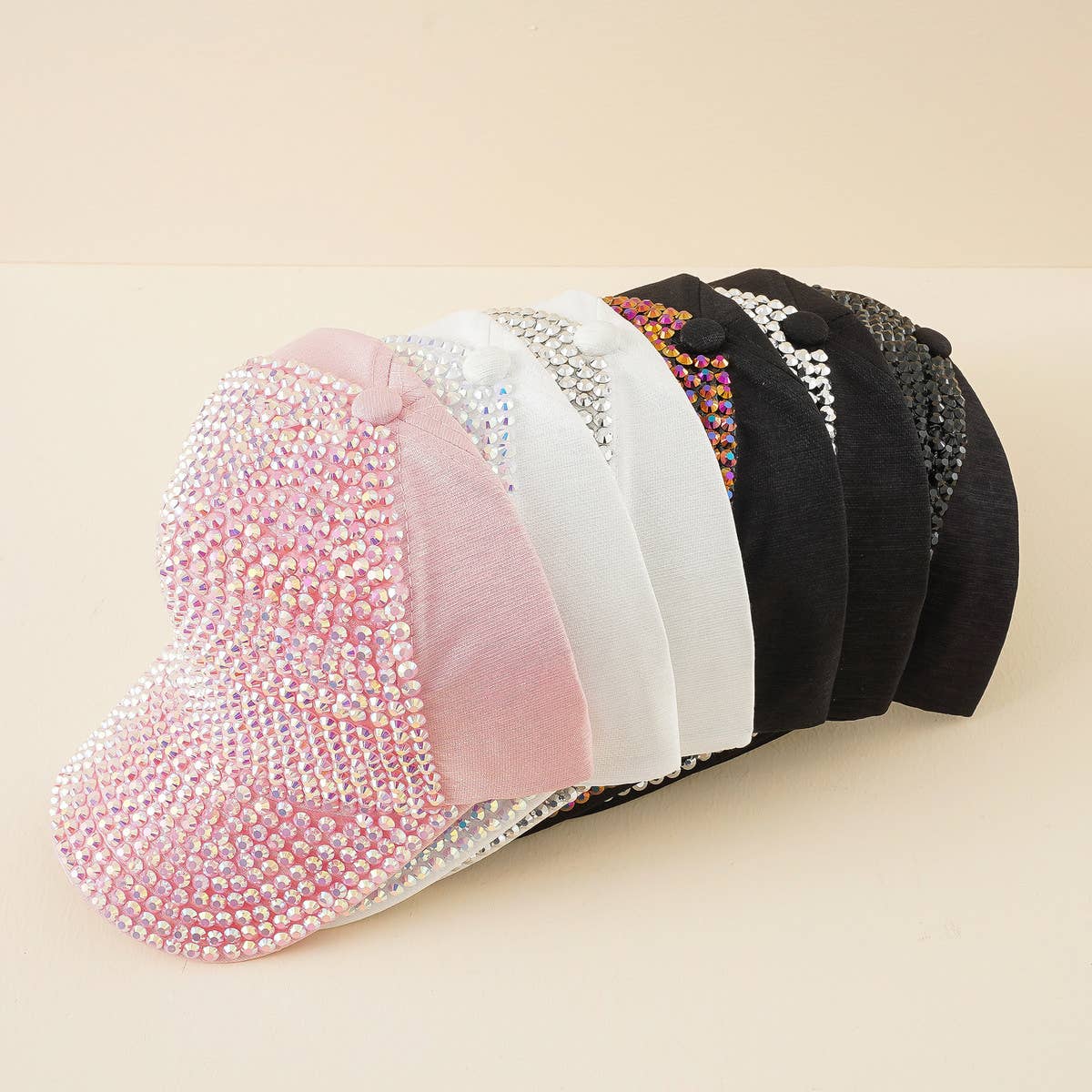 RHINESTONE BASEBALL CAP STYLISH AND SHINY CWAH1398