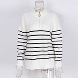 Womens Zip-Up Pullover With Matching Colors