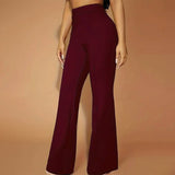 Stylish High-Waisted Slim-Fit Bell Bottoms