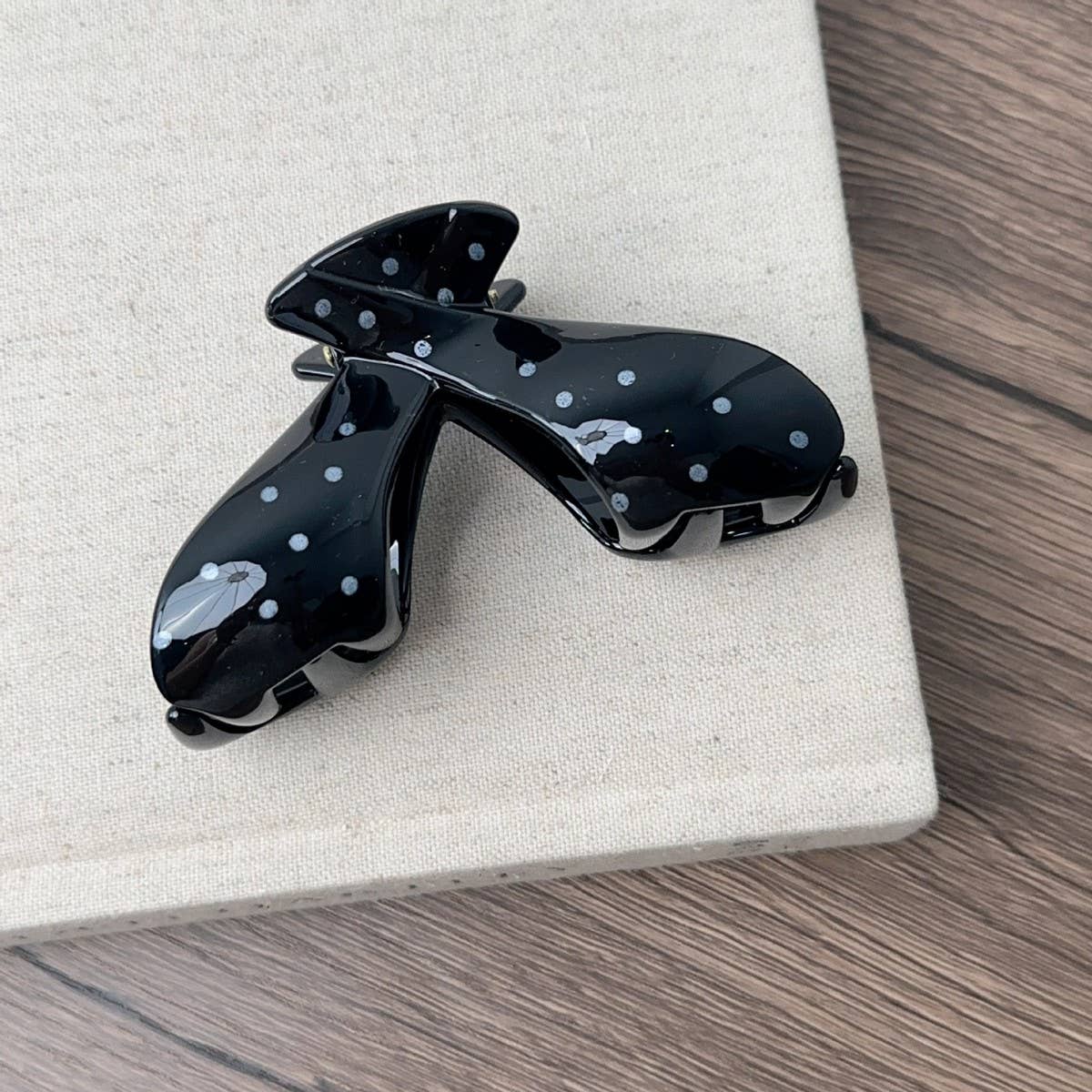 FRENCH POLKA DOT NEW HIGH END HAIR CLIP_CWAHA2368