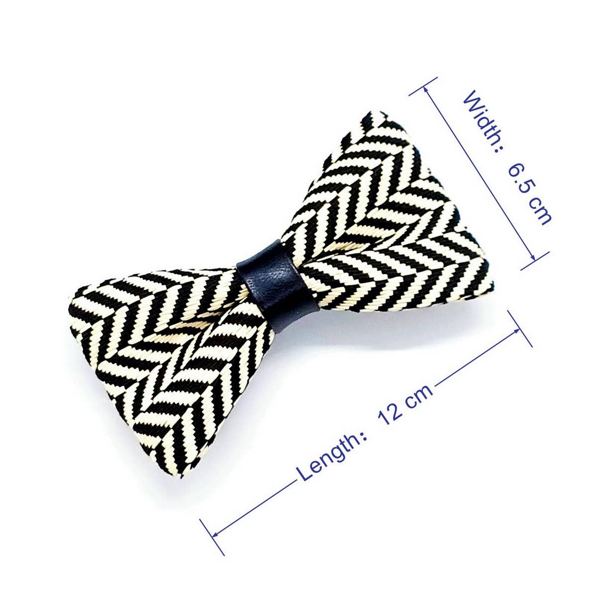 BOHEMIAN RAFFIA WOVEN HERRINGBONE BOW CLIP_CWAHA6348
