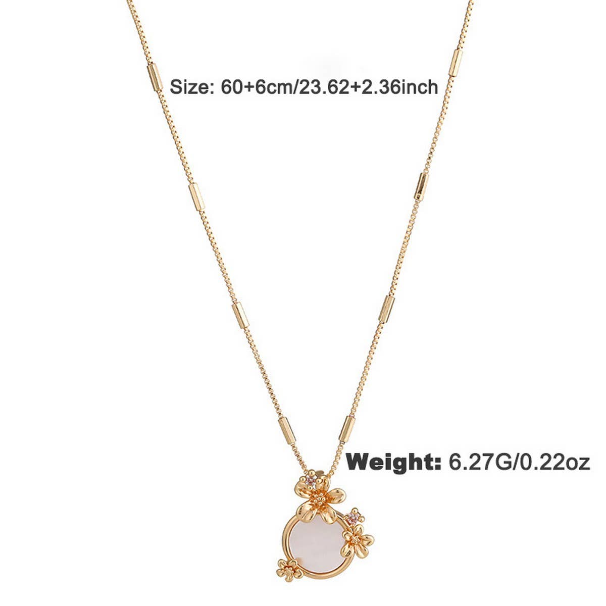 FASHION FLOWER SHELL NECKLACE JEWELRY SET_CWAJE2934