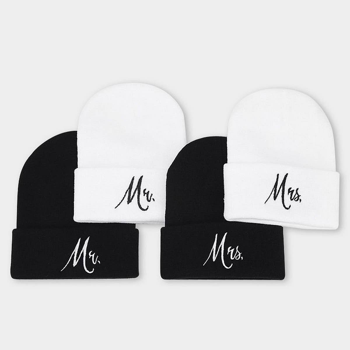 MRS MR EMBROIDERED KNITTED HAT FOR MEN AND WOMEN_CWASC1479
