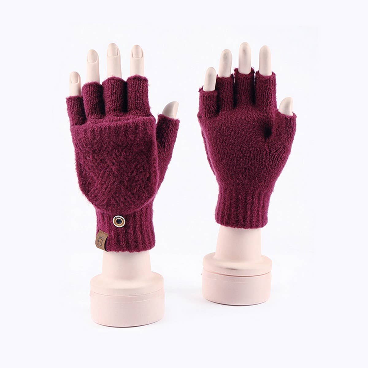 Winter Cold Protection Warm Half Finger Gloves_Cwmm2884