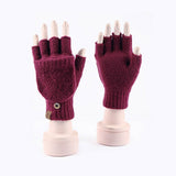 Winter Cold Protection Warm Half Finger Gloves_Cwmm2884