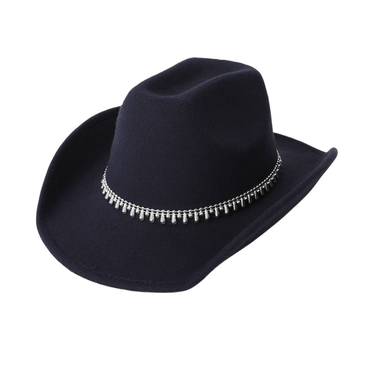 Western Cowboy Hat With Diamond Sword Chain_Cwah3633