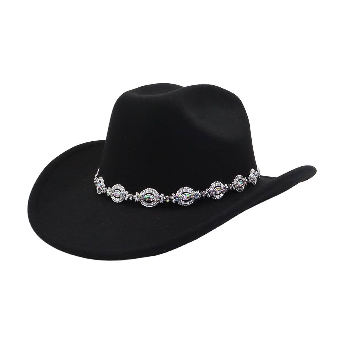MEN WOMEN ETHNIC WOOL COWBOY FEDORA JAZZ HAT_CWAH04464
