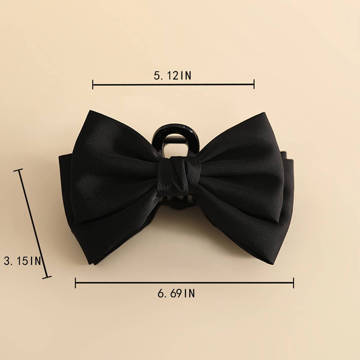 DOUBLE SIDED BOW LARGE HIGH END SHARK HAIRPIN_CWASC1067