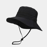 SOLID WIDE BRIM OUTDOOR SUN HAT FOR SUMMER_CWAH3794