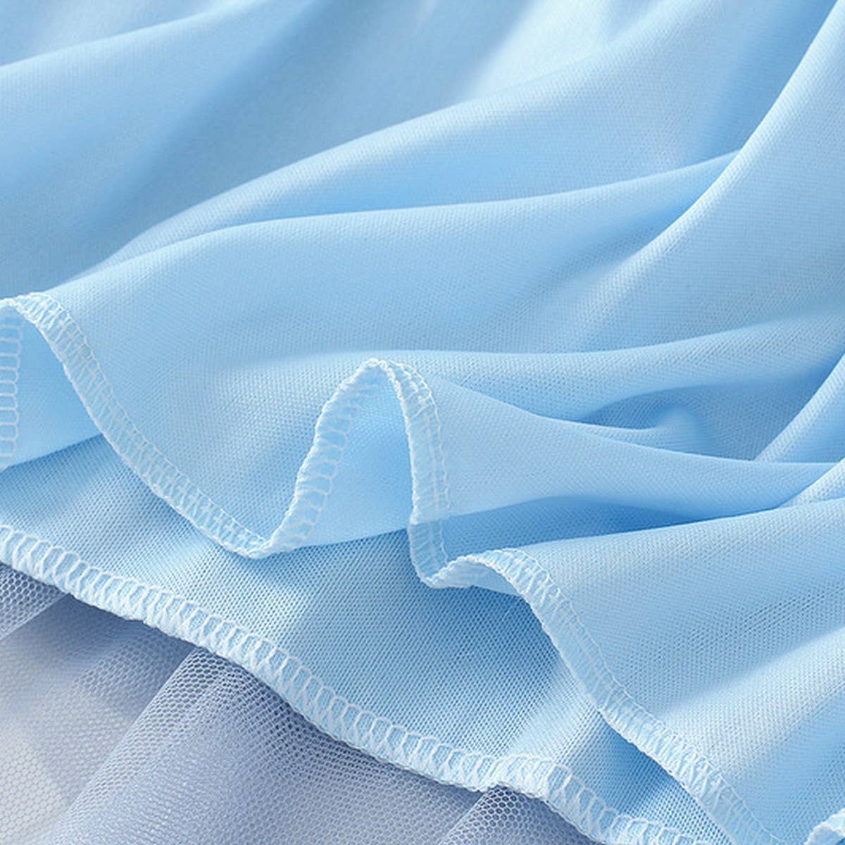 10 COLORS ELASTIC WAIST TIERED TULLE MESH SKIRT_CWBLS0396