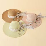 NEW BUTTERFLY PATTERN STRAPPY DOME STRAW HAT_CWAH1435