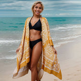 Vacation Floral Kimono Beach Coverup Bikinicardigan_Cwmm6297