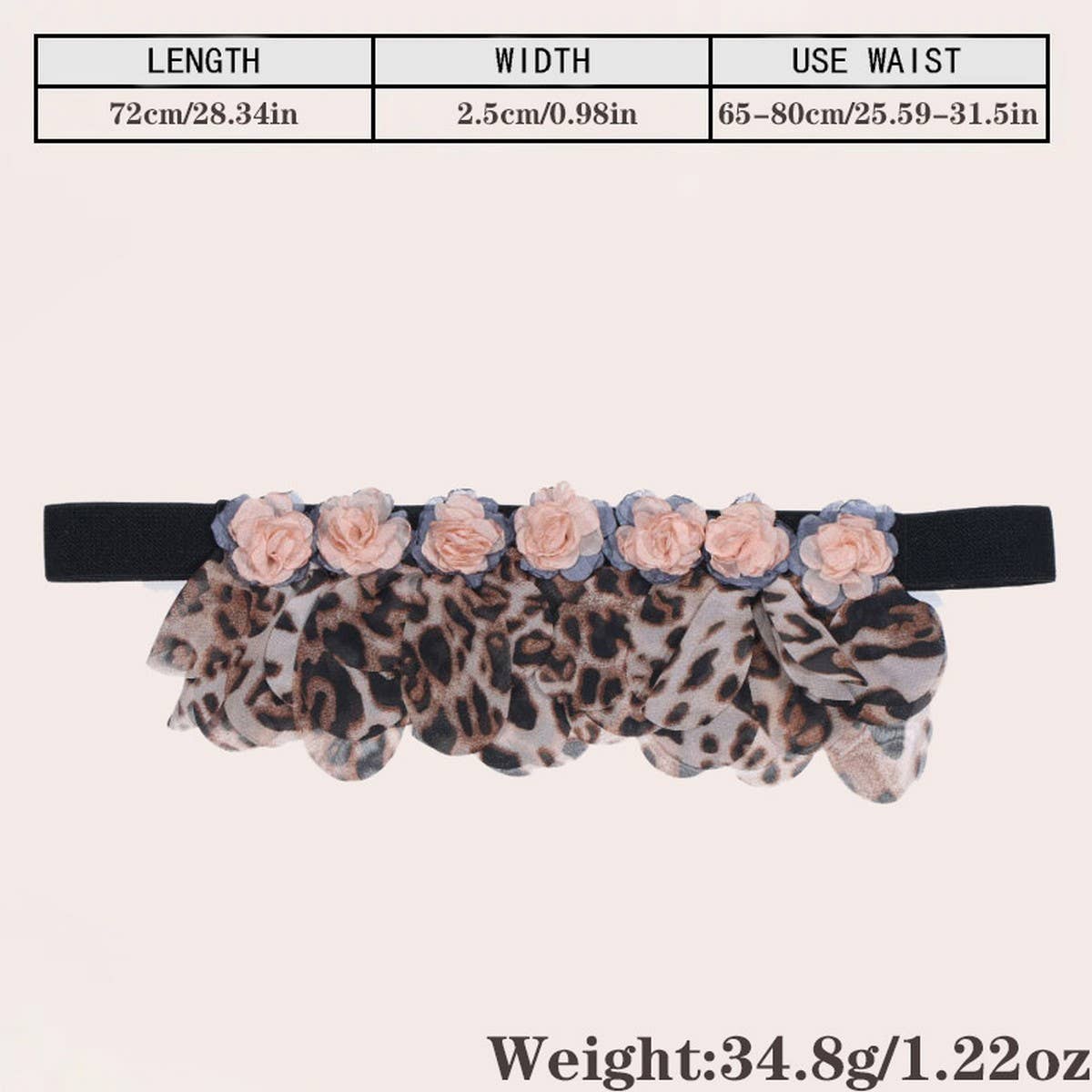 FLORAL ELASTIC WAIST BELT FOR WOMEN HANDMADE CHIC_CWMM6422