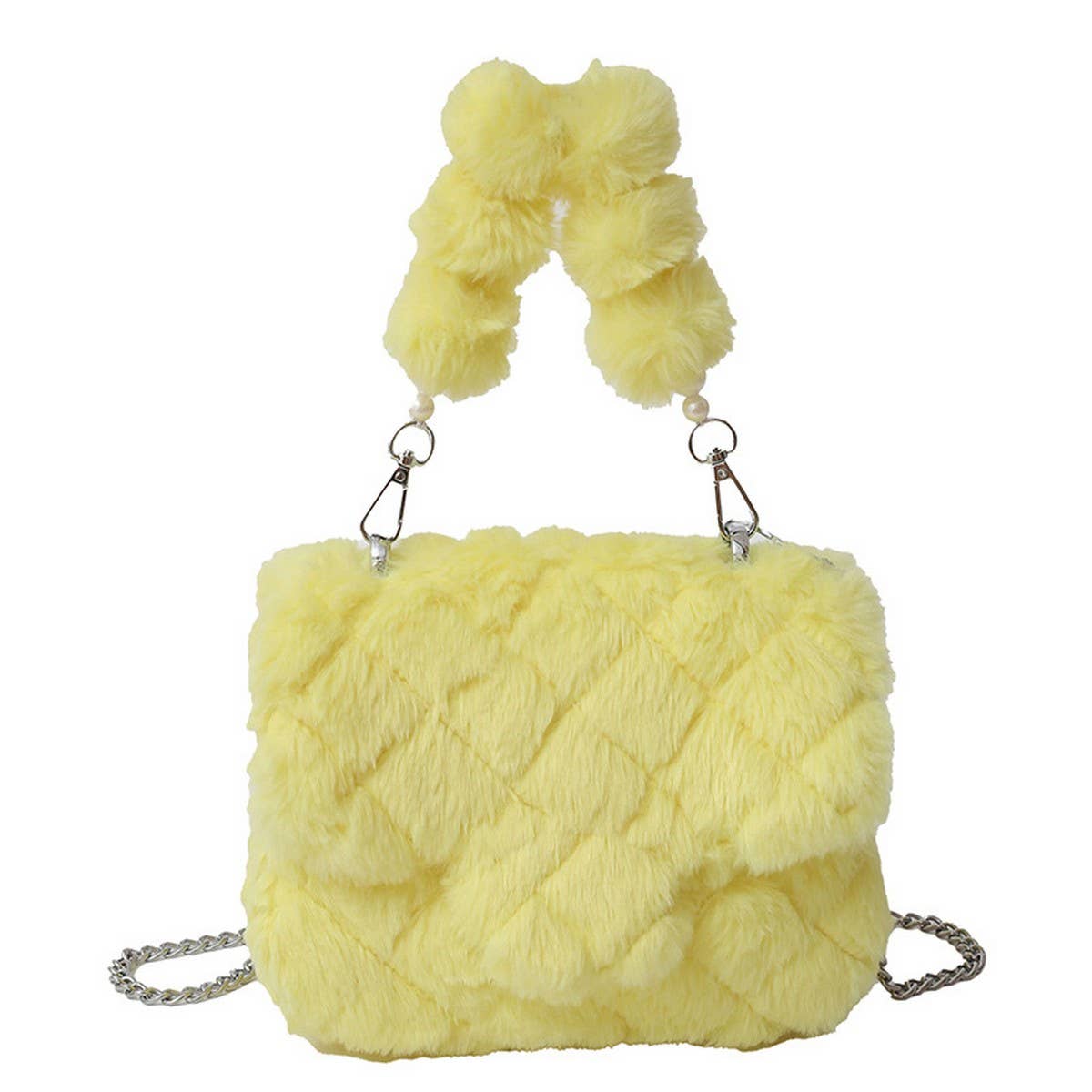 Winter Lamb Wool Shoulder And Crossbody Plush Bag_Cwab3952