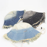 Vintage Washed Raw Edge Gradient Bucket Hat_Cwah1133