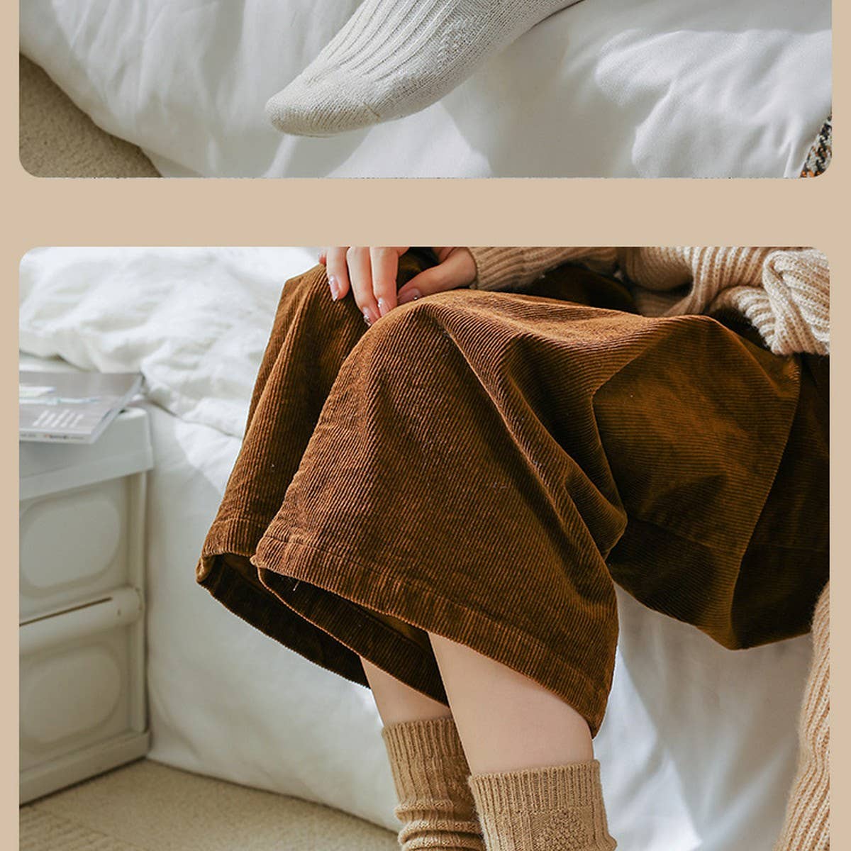 Women'S Wool Socks Warm Women'S Mid-Calf Socks_Cwms1123