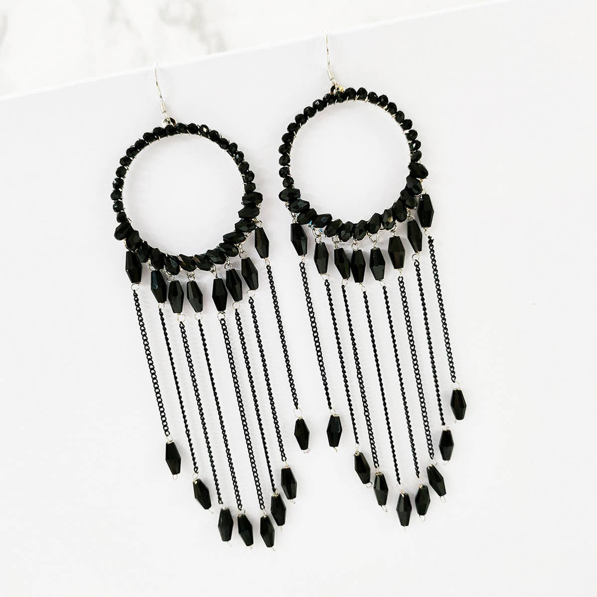 STYLISH TASSEL HANDMADE BEADED EARRINGS_CWAJE0842