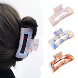 ACRYLIC INK HAIR CLAW LARGE HOLLOW SHARK CLIP_CWAHA0393