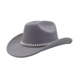 Western Fedora Hat Wool Denim Unisex Style_Cwah04363