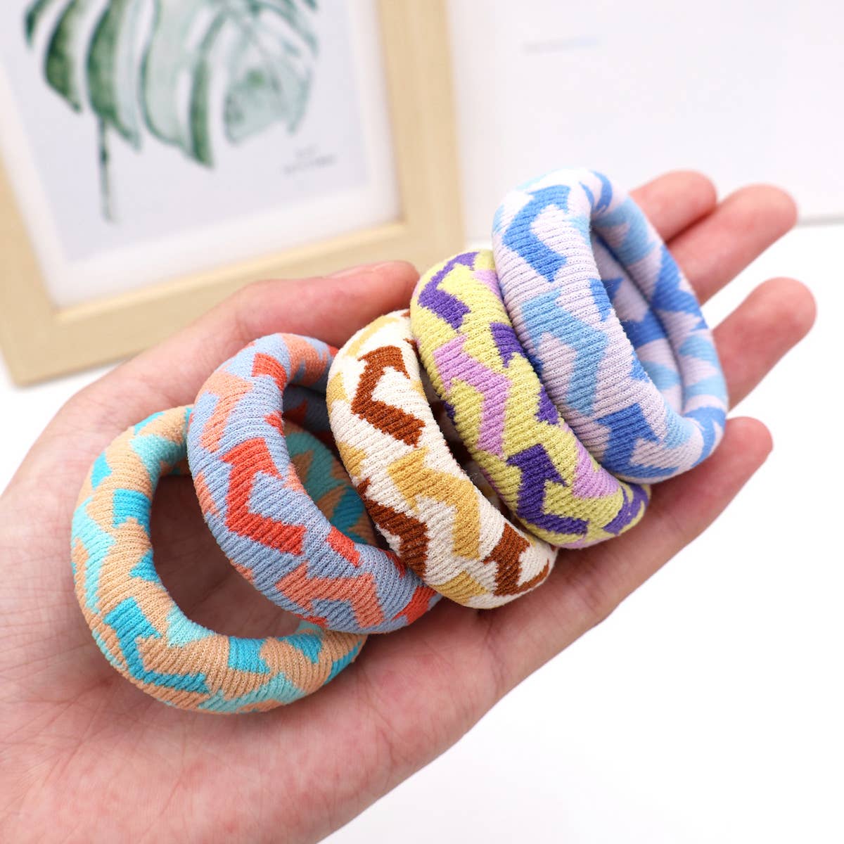 FASHION WIDENED HAIR TIES5PCS BOX_CWAHA0504