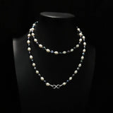 LUXURY RETRO NATURAL FRESHWATER PEARL NECKLACE_CWAJE3840
