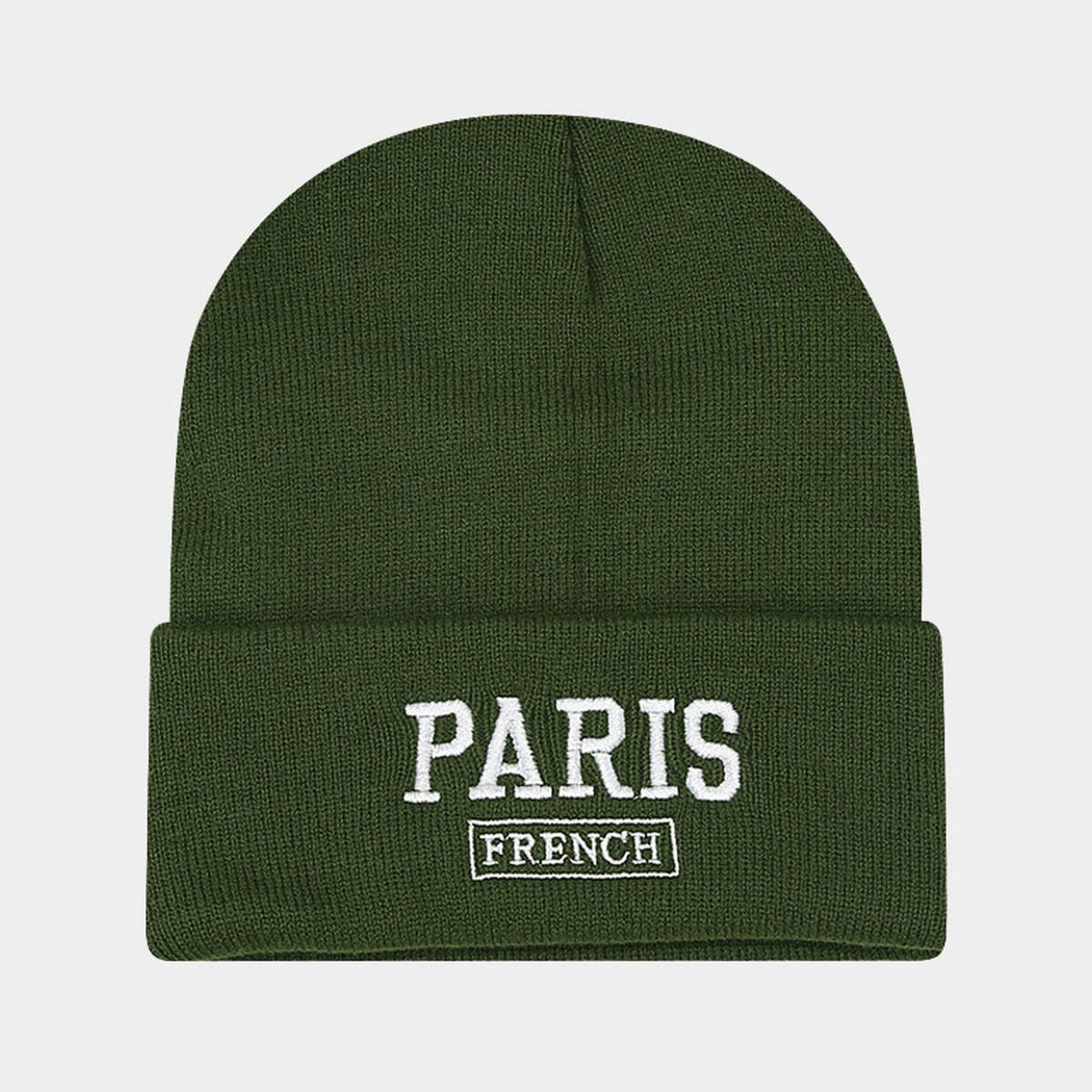 KOREAN STYLE EMBROIDERED LETTER KNITTED HAT_CWAH2120