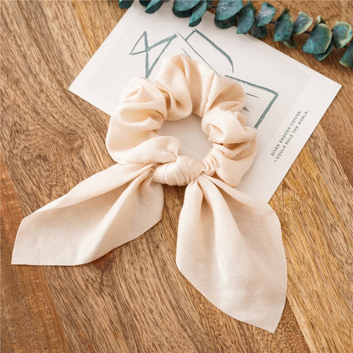 SIMPLE SOLID COLOR KNOTTED RIBBON HAIR TIE_CWAHA0834