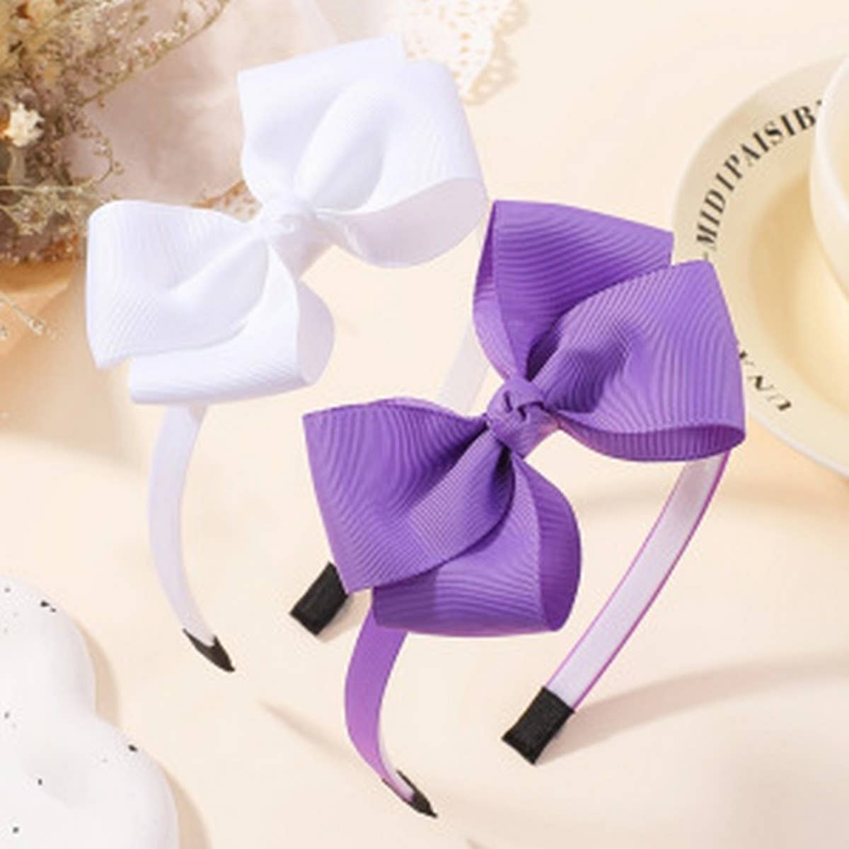 DOUBLE BOW HAIR CLIP SET WITH PEARL FOR KIDS_CWAHA6735