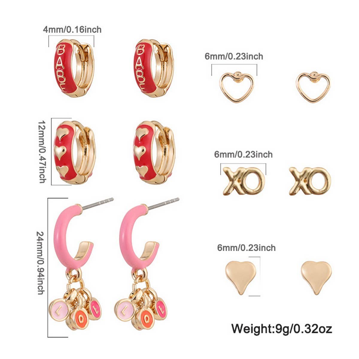 Valentines Day Fashion Earrings For Women Party