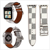 APPLE WATCH9 STYLISH PLAID LEATHER STRAP_CWASC1579