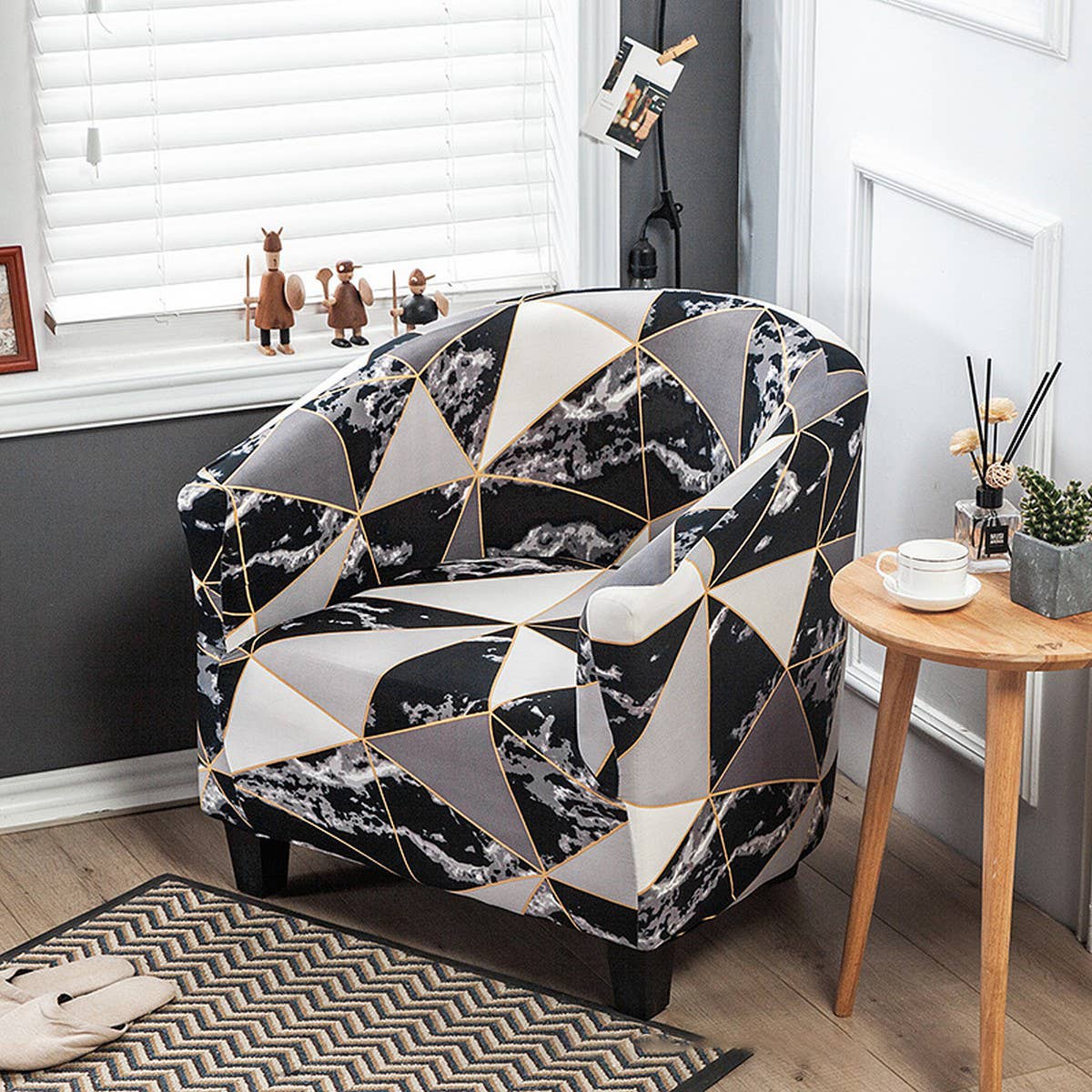 SINGLE SOFA CHAIR COVER SMALL ROUND FIT_CWMM8319