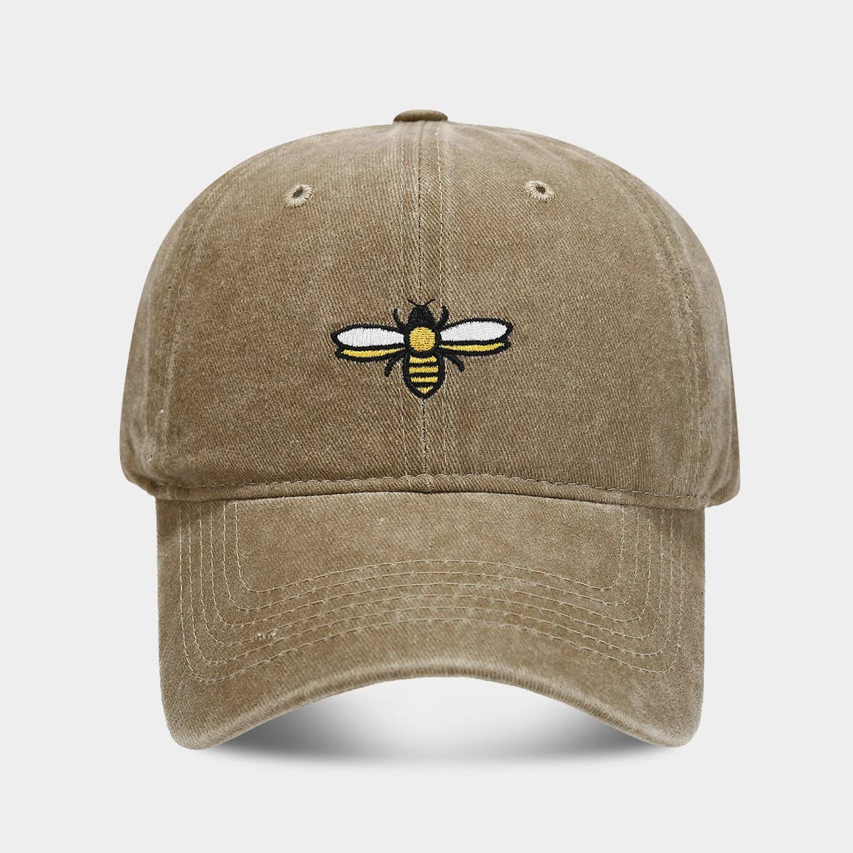 BEE EMBROIDERY BASEBALL CAP OUTDOOR SUN HAT CWAH2020