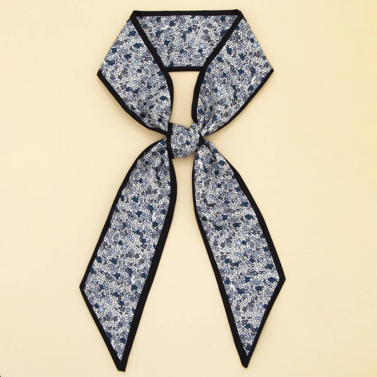 FLORAL LETTER SKINNY TWILLY SCARF FOR HAIR BAG _CWASC0063